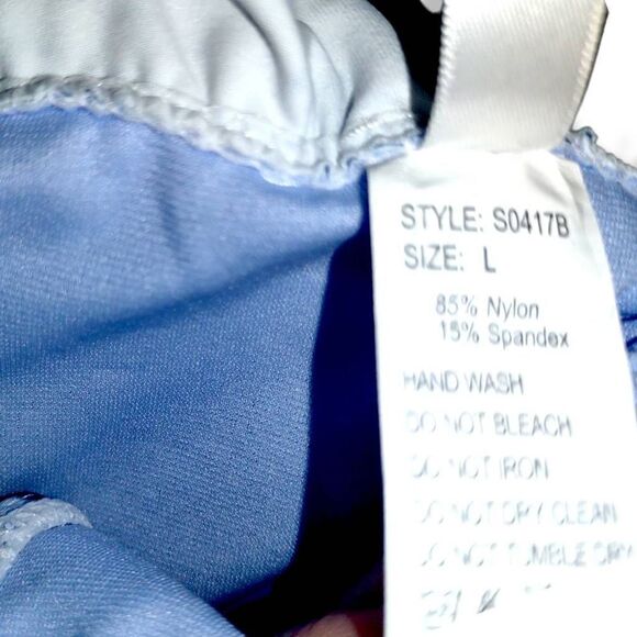 Envya Blue Bikini Top Tie Dye Triangle With Ruffles Adjustable Tie Drawstring Fr - Picture 6 of 7